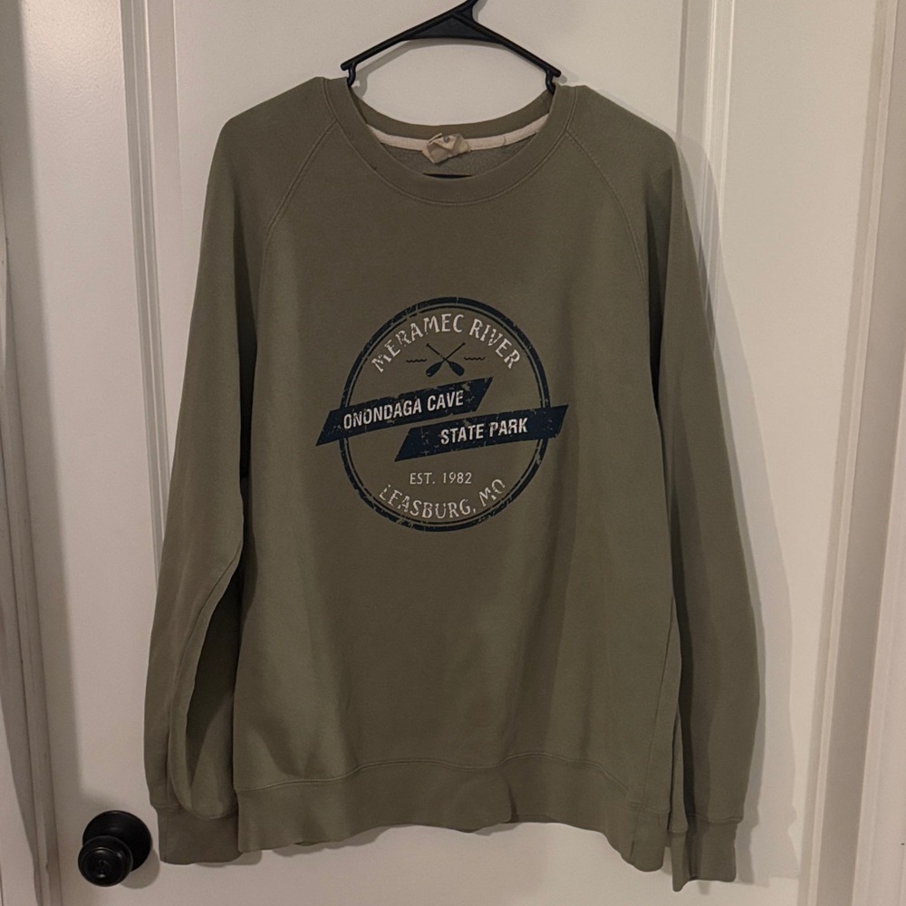 Vintage Olive Graphic Women's Sweater